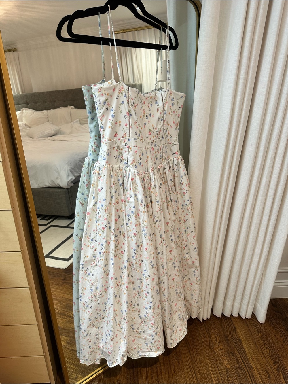 House of CB YSABELLA White Posy Print Cotton Maxi Sundress L+ plus cup $299 - Picture 4 of 9